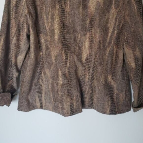 Chico's‎ Brown Animal Print Jacket L - Picture 10 of 10